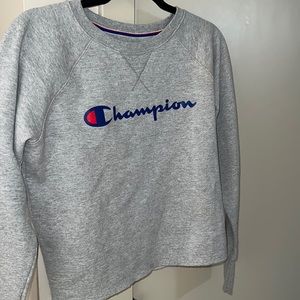 grey Cropped Champion authentic active sweatshirt size S